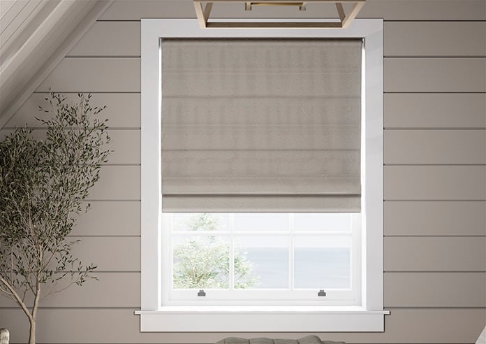 Lucerne Faux Silk, Lunar Grey - Twist&Fit Roman Blind - Image 3
